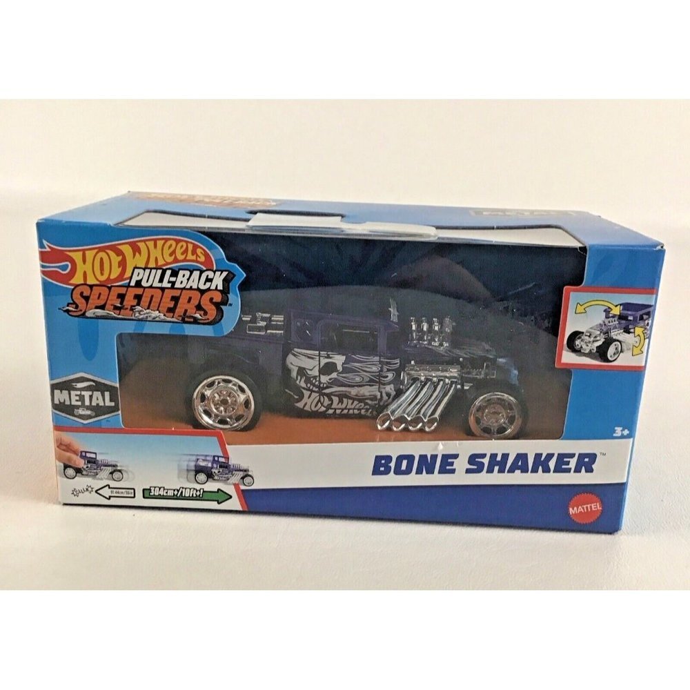 Hot Wheels Pull Back Speeders Bone Shaker Die Cast 1:43 Vehicle New Mattel - Picture 1 of 6